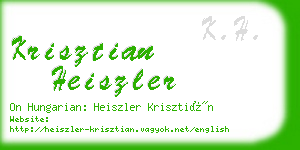 krisztian heiszler business card